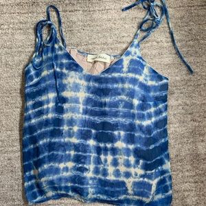 Caren Forbes Blue Flowy Tank
